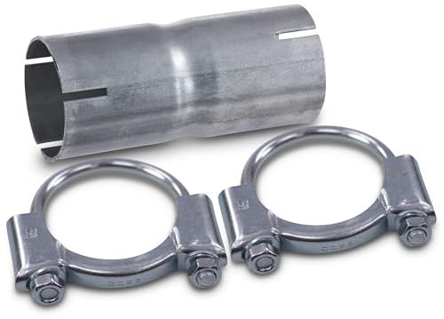 ATEC Germany 1x raccord de tuyau tuyau d'échappement Ø 55 mm longueur 135 mm, 2x colliers à étrier Ø 58 mm