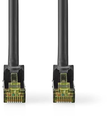 NEDIS CAT7-Netzwerkkabel - S/FTP - RJ45 Stecker - RJ45 Stecker - 2.00 m - Snagless - Rund - LSZH - Schwarz - Label