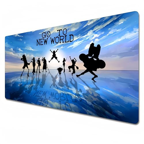 CMJSGG Luffy Zoro Tapis de souris One Piece Bleu Taille XXL 900 x 400 cm Tapis de souris de bureau Imperméable Antidérapant