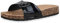 Giralin Damen Sandalen Pantoletten Lack Schuhe Korkoptik Sommer Hausschuhe Schlappen Metallic Strandschuhe Pool Slides 180314 Schwarz Nero 42