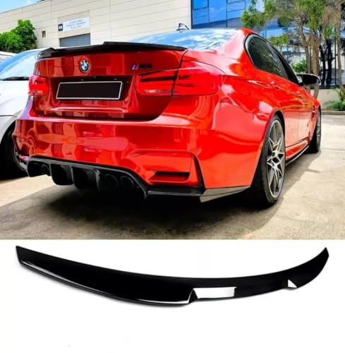 For Auto Perfectionists UK Rear Boot Spoiler Compatible With BMW 3 Series M3 F30 F80 2011-2019 M4 Style ABS Gloss Black