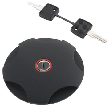 LT Easiyl 1PC Tapa de Tanque de Combustible con Cerradura con 2 Llaves Repuesto 251201551C 1702830 Compatible con VW 3 III Bus T3 1979-1992 Accesorio de Combustible Seguro