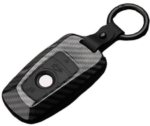MUEOSI Carbon Fiber Style Car Remote Control Key Shell Fob Cover Case, for BMW, 1 3 4 5 6 Series X1 X3 car key shell