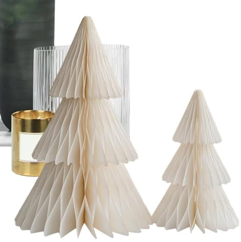 Papier-Weihnachtsbaum, Weihnachts-Papier-Weihnachtsbaum | Vistaprint Desktop-Weihnachtsbaum aus Papier – -Papierbaum mit mehrschichtigem Mittelstück, Wiederverwendbare Tischdekorati