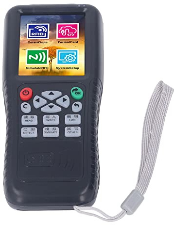 Eacam NFC-Leser, Leser-Kopierer-Handgerät mit 10 UID-Karten, 10 Schlüsselanhängern, 1 Typ-C-OTG-Adapter, Unterstützt IC, MF1, S50, ID, TK4100, HID26, HID35, HID37, 125 kHz – 13,56