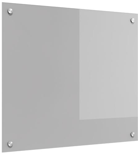 vidaXL Küchenrückwand Hellgrau 70x60x0,6 cm Hartglas