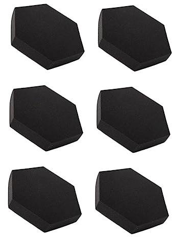 Sechseckige Schalldämmende Akustikpaneele 6 Stück für Bessere Klangklarheit | Polyurethan, Dekorative Oberfläche und Schallabsorptionsfunktion, Geeignet für Homeoffice und Decken, Schwarz