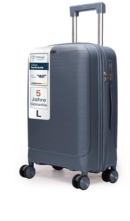 4FLY Leichter Hartschalen-Reisekoffer L - Groß 65 cm (60L) – Trolley Koffer mit TSA-Schloss, 4 Spinner-Doppelrollen & Aluminium-Teleskopgriff, Aufgabegepäck Reisegepäck