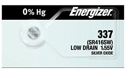 Energizer 337 SR416SW Lot de 2 piles de montre à oxyde d'argent