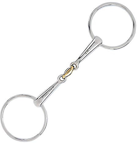 Stübben Gebiss 2233 Wassertrense 2 in 1 doppelt gebrochen - 14,0 cm - 16 mm - Sweet Copper Mittelstück