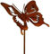 Rostikal Schmetterling Gartenstecker 52 cm Gartendeko Vintage Rost Deko Wohnzimmer