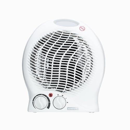 STATUS Portable Fan Heater | 2kW Electric Fan Heater | Single Position Small Fan Heater | FH1P-2000W1PKB