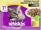 Whiskas 1 + Katzenfutter – Geflügel-Auswahl in Sauce – Schmackhaftes Feuchtfutter für eine gesunde Katze – 48 Portionsbeutel à 100g