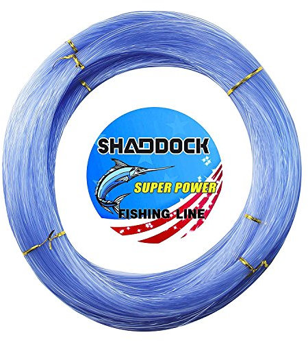 Shaddock Fishing Monofile Angelschnur, 1,7 m, 6,4 kg Nylon-Mono-Angelschnur – Super Starke Monofilament-Angelschnur für Salzwasser/Süßwasser, blau, 1.2mm/172.4lb