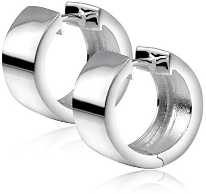 MATERIA Damen Creolen Silber 925er 15mm Schmuck Ohrringe breit mit Geschenk-Box - Made in Germany #SO-355