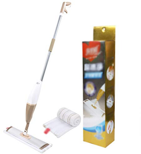 QMMD Nettoyage Spray Mop, 360 Degré Tête Rotative Balai Lave Sol - Spray de Balai avec Pôle en Alliage d'aluminium - pour Cuisine