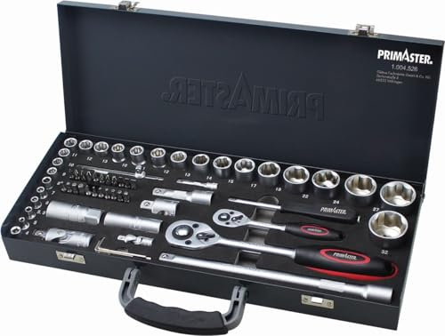 Primsater Steckschlüsselsatz 64 tlg. Ratschenset Bitsatz Ratsche Knarre Nuss