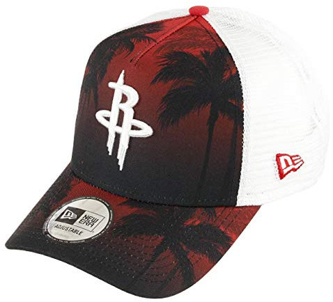 New Era Houston Rockets NBA Palm Tree A-Frame Trucker Cap - One-Size
