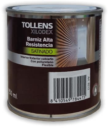 Tollens - BARNIZ ALTA RESISTENCIA SATINADO INTERIOR 250 ML - Sapelly Africano 514