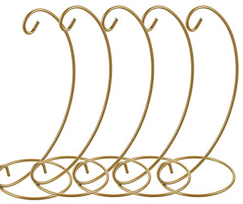 Wankd Ornament-Ständer, 5 Stück Spirale Ornament Display-Stand-Rack-Halter für hängende Glaskugel Air Plant Terrarium Hexe Ball Christbaumkugel und Home Wedding Dekoration (Gold)