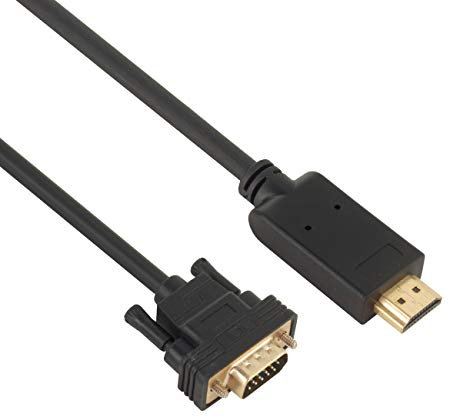 Cable HDMI a VGA, HDMI macho a VGA macho D-SUB de 15 pines M/M Adaptador de vídeo compatible con 1080P completo convertir (3 m)