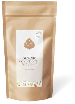 ELIAH SAHIL Bio-Haarkur Amla & Mandel Nachfüllpackung 250 g – Natürlicher Conditioner, Bio-zertifiziert & vegan, wasserfrei, plastikfrei, ohne Tenside und Konservierungsstoffe