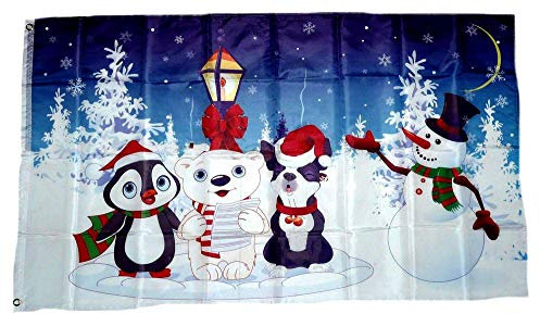 Fahne/Flagge Winter Schneemann 90 x 150 cm