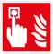 Aufkleber Brandschutzzeichen „Brandmelder“ Symbol Folie selbstklebend nach ISO 7010 (F005) | 5-40 cm Made in Germany, Größen Name: 15x15cm