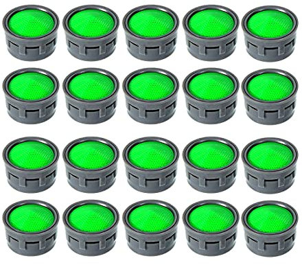 WMLBK 20PCS Basin Tap Filter-Tap Aerator- Faucet Plastic Insert Replacement Nozzle Filter - Faucet Flow Restrictor Replacement Parts for Kitchen,Bathroom