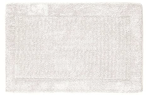 PANA Viskoelastische Frottee Badematte • Hochflor Badvorleger • Duschvorleger mit viskoelastischem Memoryschaum • rutschfest und saugstark • Größe: 50 x 80 cm • Farbe: Creme