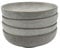 Cooks Professional Set of 4 Nordic Pasta Bowls with Reactive Glaze | 20cm Large Modern Stylish Ceramic Stoneware Salad Bowls | Microwave, Dishwasher, Oven & Freezer Safe Dinnerware | Grey