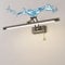 LANMOU LED Badezimmer Spiegelleuchte Messing Badlampe Vintage Mit Schalter, 4000K Natürliches Weiß LED Spiegellampe Bad IP44, Retro Spiegelschrank Leuchte, Verstellbar Bilderleuchte,Schwarz,100CM/20W