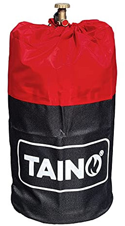 TAINO Gasflaschenhülle für 11kg Gasflaschen-Abdeckung Schwarz Rot