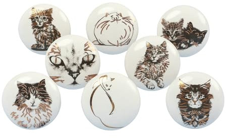 G Decor Cats Ceramic Door Knobs Ceramic Door Knobs, Vintage, Shabby Chic, Interior Furniture, Cabinet Cupboard Drawers Pulls Handles