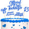 13 Stück Glitzer 13. Geburtstag Cupcake Toppers Official Teenager Cupcake Picks Hello 13 Kuchen Topper 13 Happy Birthday Kuchen Dekoration Kits 13. Geburtstag Kuchen Deko (Blau)