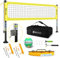 Airist Strapazierfähiges Volleyballnetz für den Außenbereich mit Anti-Aging-System, verstellbaren Aluminiumstangen, professionelles Volleyballnetz-Set für Garten und Strand, Volleyball und Tragetasche
