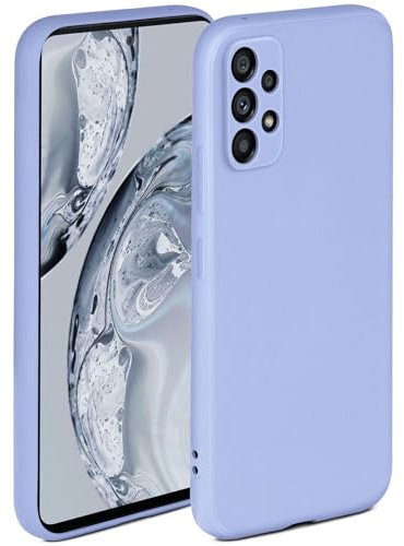 ONEFLOW Cover morbida, compatibile con Samsung Galaxy A53 5G, in silicone, bordo rialzato per la protezione dello schermo, a doppio strato, colore: azzurro opaco