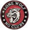 GBJUK Anstecknadel Lone Wolf No Bike Club, Metall, Emaille, Motorrad, Anstecknadel, Metall