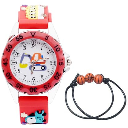 MUXIJIA Kinder Uhren für Jungen und Mädchen ab 3-10 Jahre, 3ATM wasserdichte Junge Uhr Mädchen Uhr, Analog Quarz Uhr Silikon Uhrenarmband Armbanduhr Kinderuhr