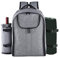 Picknick-Rucksack für 4 - Picknickkorb-Set mit isolierter auslaufsicherer Kühltasche | Abnehmbarer Flaschen-/Weinhalter, wasserdichte Fleecedecke, Besteckfach, tragbar für Reisepicknick
