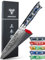 SANMUZUO Allzweckmesser Damastmesser 13 cm Klingenlänge - Japanisches Kochmesser - VG 10 Damaskus Stahl Küchenmesser mit Harzgriff - Xuan Serie(Sternenschwarz)