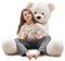 MorisMos 120cm Riesen Teddy, Teddybär Groß XXL Kuscheltier Stofftier, Ivory Großer Teddybär,Stuffed Toy Bear, Kinder, Jungen, Mädchen Freundin Mutter Frauen