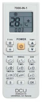 DCU TECNOLOGIC - Mando Universal para Aire Acondicionado 7000 en 1 - Compatible con el 99% de Las Marcas - Distancia: 8 Metros