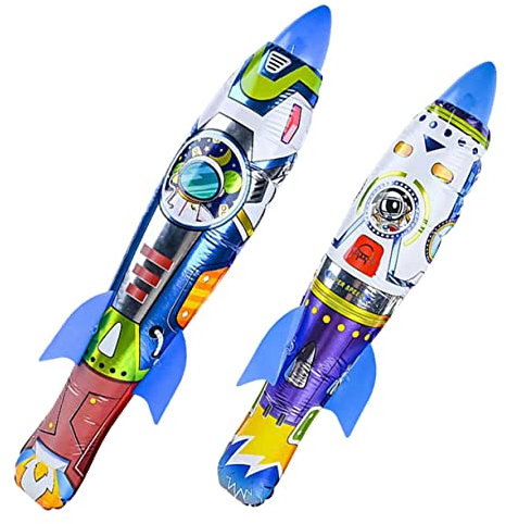TOYANDONA 2pcs Inflatable Hand Throw Rocket Decoraciones Inflables Para Jardín De Días Festivos Giant Inflatable Rocket Outdoor Toys Small Child Plastic, Aluminum Film Helicopter