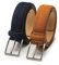 Riemen & Co Herrengürtel Bobby - Wildleder - 2er-Pack: Cognac & Blau - 3,5m breit - 105 cm