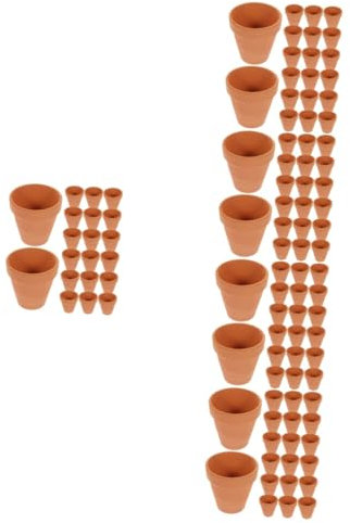 BESPORTBLE 100 Piezas Jardinera Mini Terracota Macetas De Jardineria Plantador Pequeñas Ollas De Barro Jardinera para Decoración Macetas para Plantas De Interior Mini Macetas Arcilla Envase