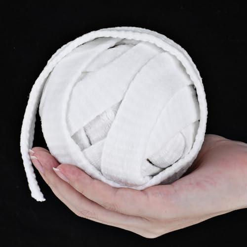 Prasacco 1 Rolle Schlauchverband, Elastische Netzbandage Bandage 5 M Lang Atmungsaktiv Fixierbinde Bandage Wund Stützbandage für Arme, Handgelenke, Ellbogen, Beine, Knie, Knöchel, Füße (Weiß)