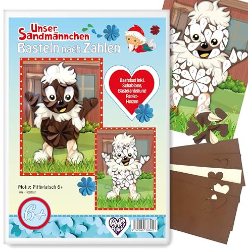 Kamary-Gallery Unser Sandmännchen Bastelset Basteln nach Zahlen Sandmann und seine Freunde für Kinder (Pittiplatsch6+)
