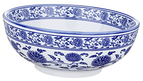 CIYODO 1pezzi Ciotola in Ceramica Stile Cinese Ciotola Da Cucina Per Ramen Pratica Per Insalata Di Cereali e Riso Decorazioni Raffinate Resistente e Versatile Per Uso Domestico e Ospiti