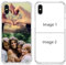 Yoedge Clear Personalised Phone Case for iPhone XS Max 6.5, 2 Image Photo Custom Design Flexible Four-Corner Airbag Silicone TPU Hard Back Rubber Shockproof Bumper Cover, for Girls Women
